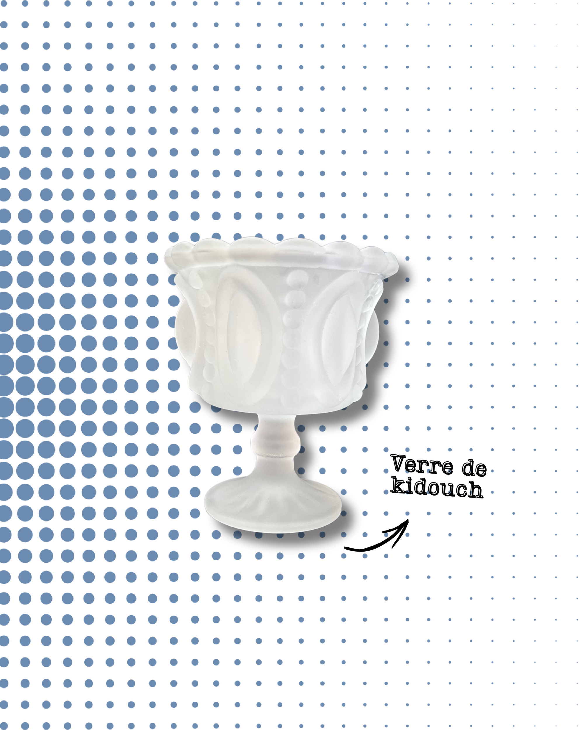 Verre de kiddouch mat