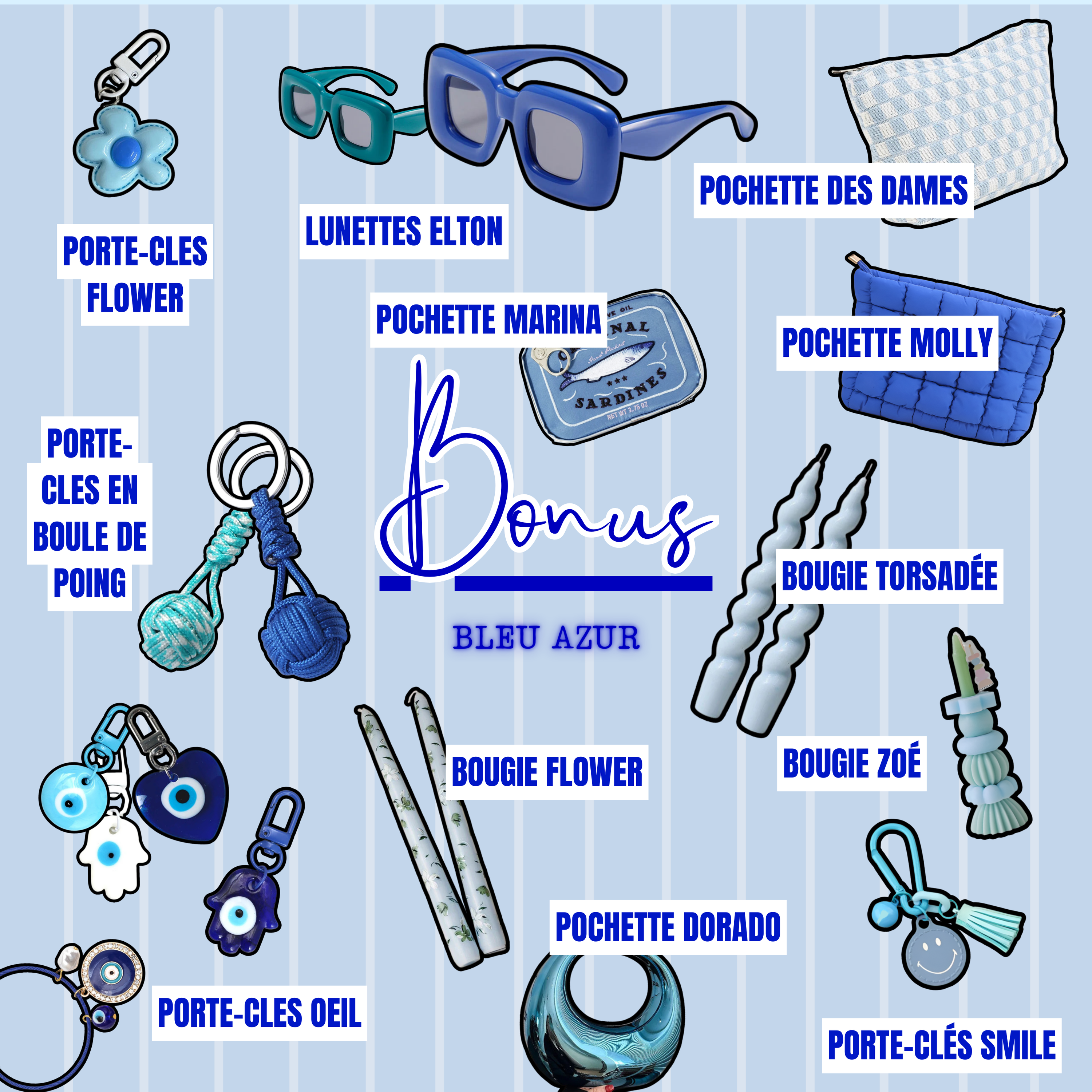 Collection bleu azur