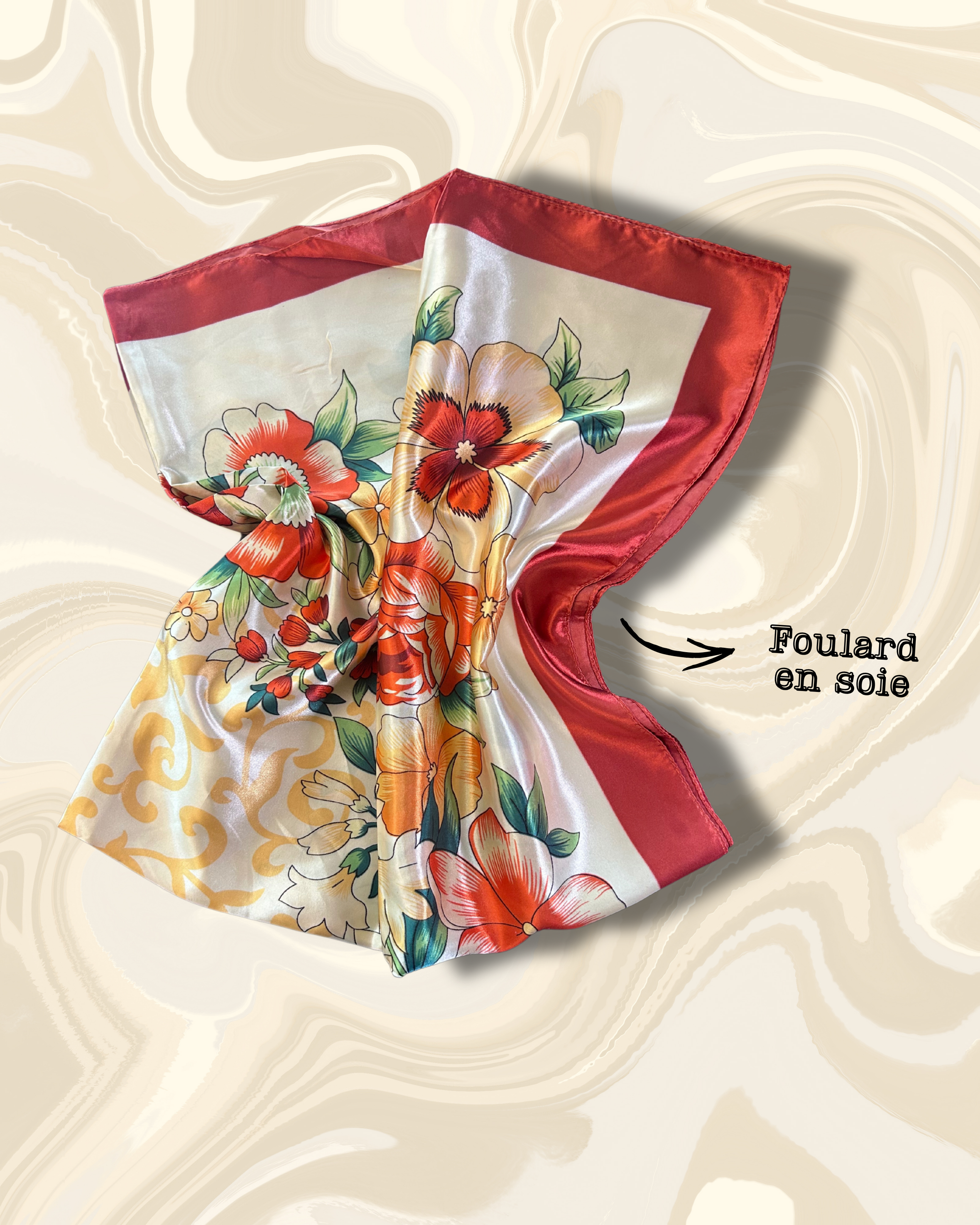 Foulard en soie TASHIORA