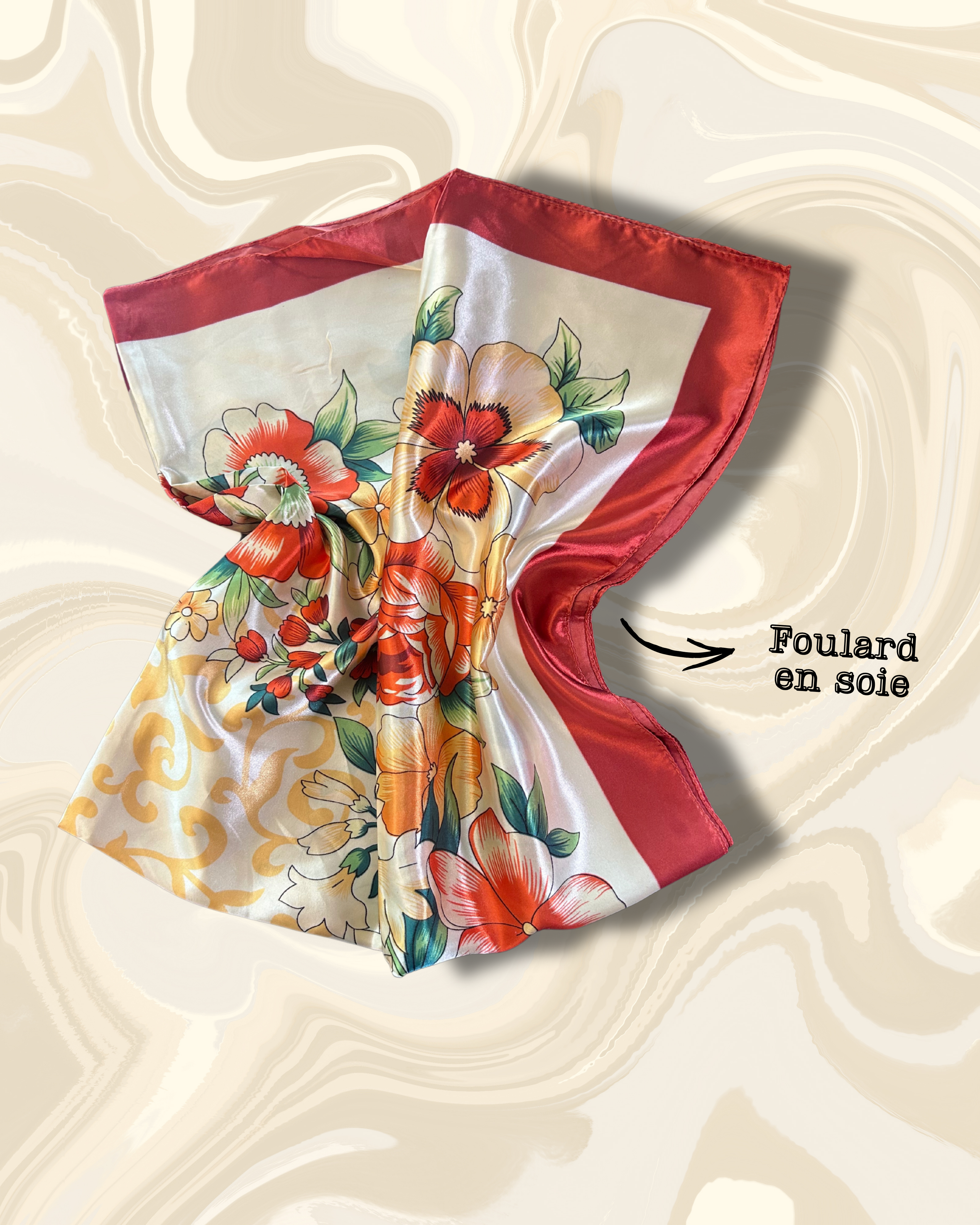 Foulard en soie TASHIORA