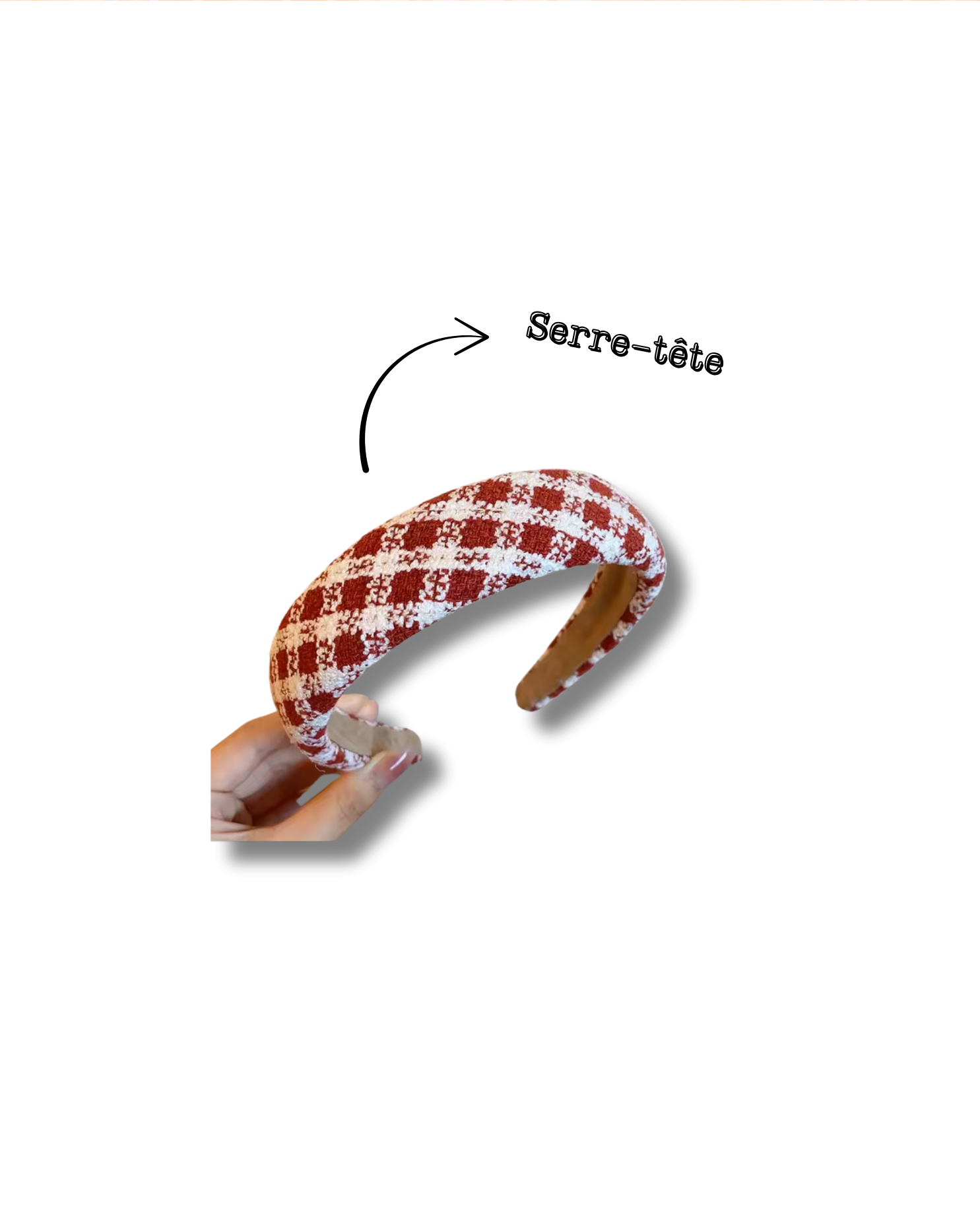 Serre-tête à carreaux Red