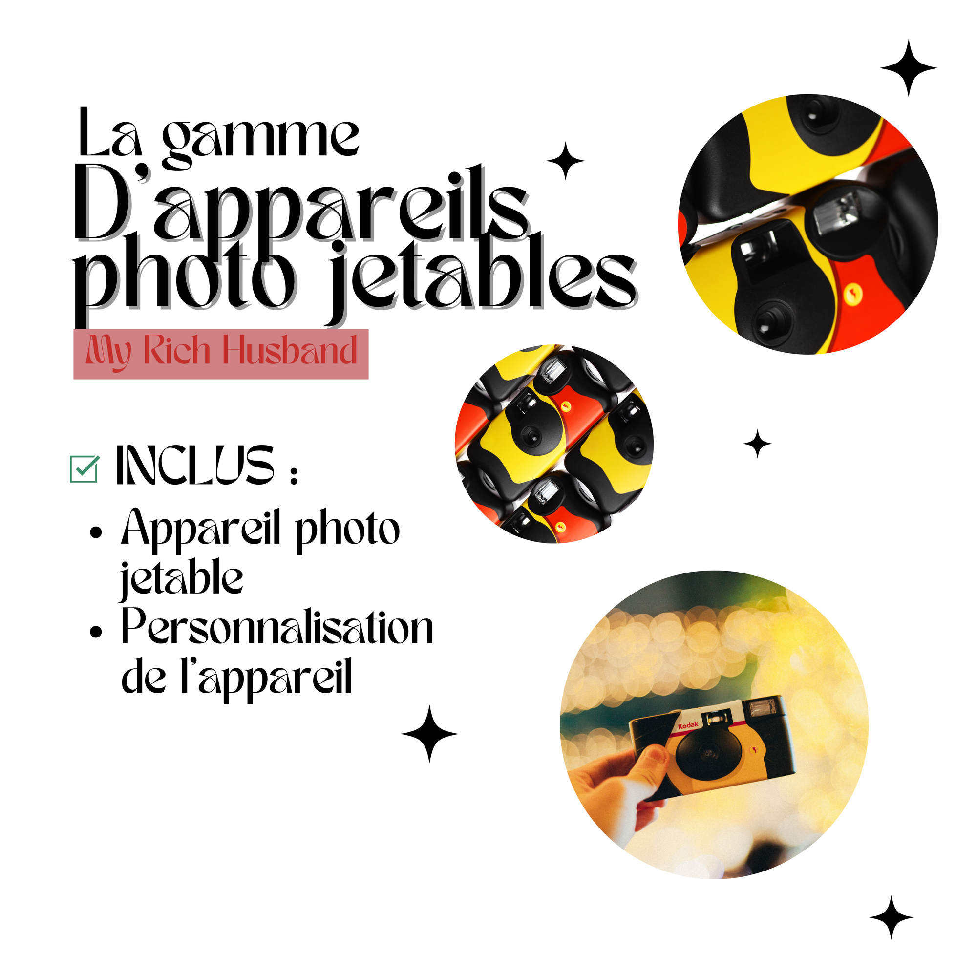 La gamme d'appareils photos jetables - 19,99e