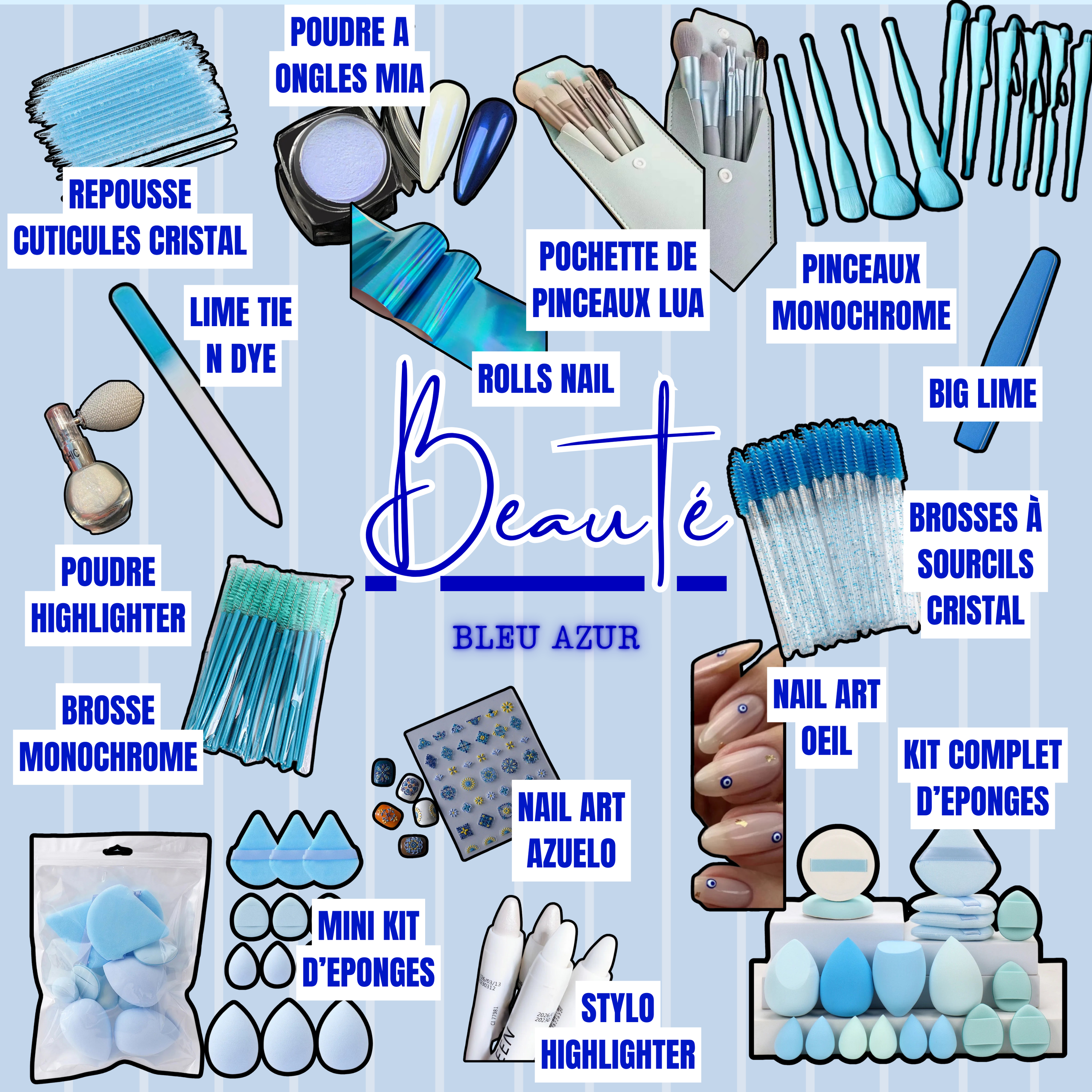Collection bleu azur