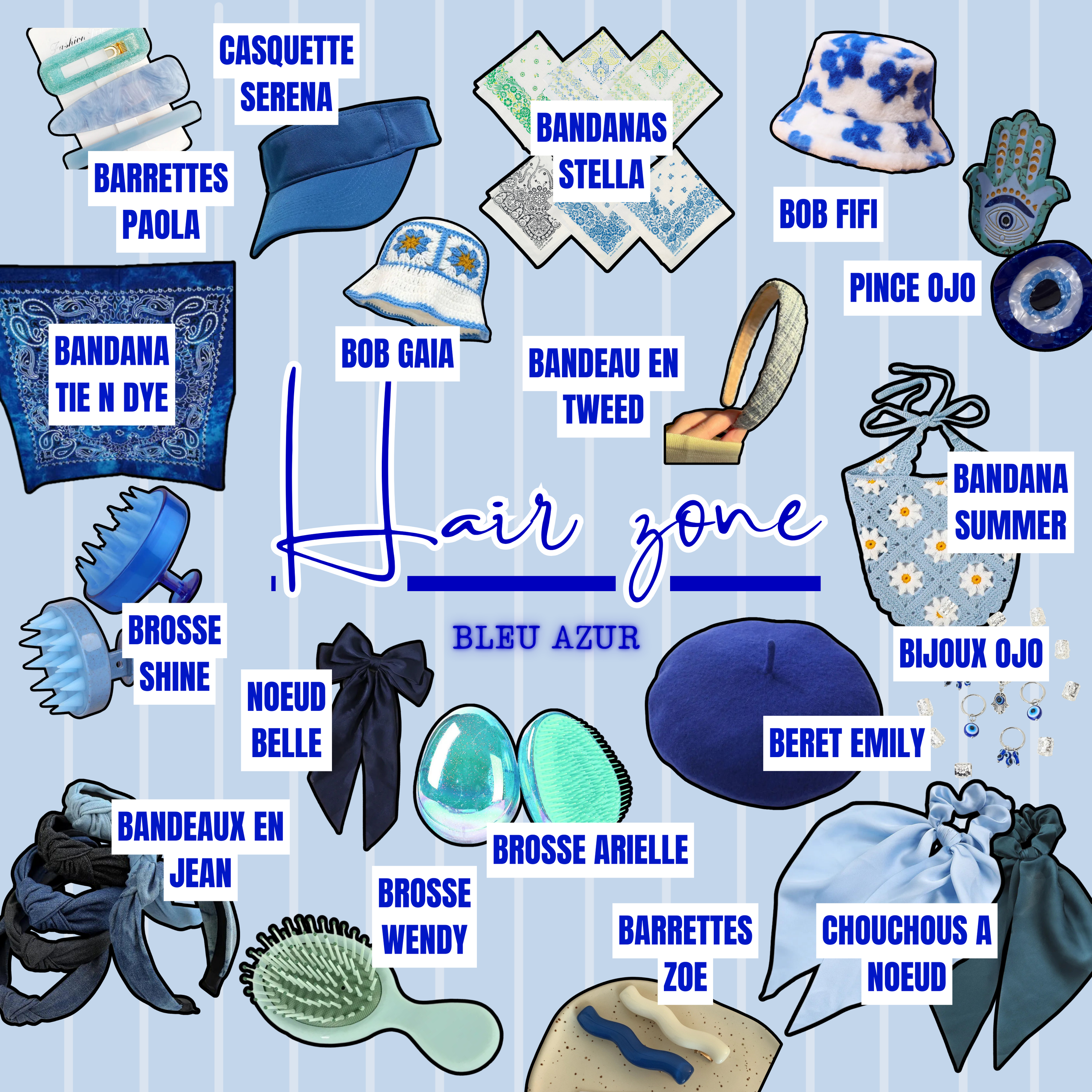 Collection bleu azur